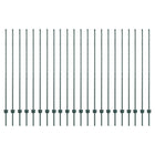 Fencing Post 22 pcs Green 200 cm Steel