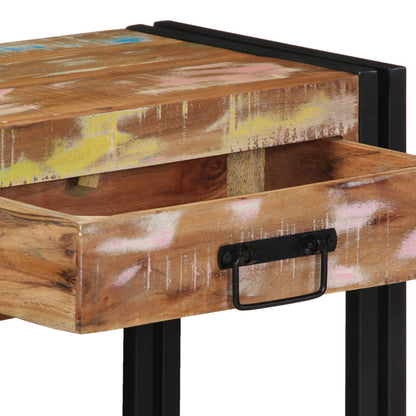 Console Tafel Meerkleurig En Metaal 90 cm Massief gerecycled hout