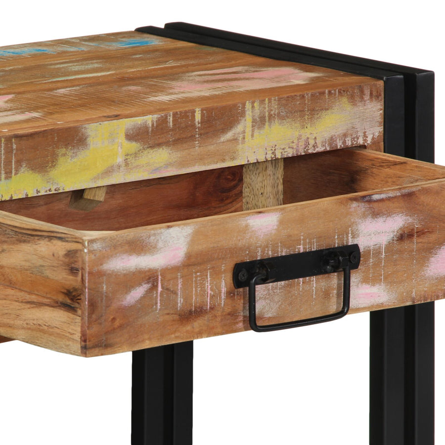Console Tafel Meerkleurig En Metaal 90 cm Massief gerecycled hout