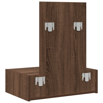 Wandkaptafel 60 x 40 x 70 cm Bruin eiken zonder LED