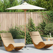 Parasol Ø 270 cm crème bamboe