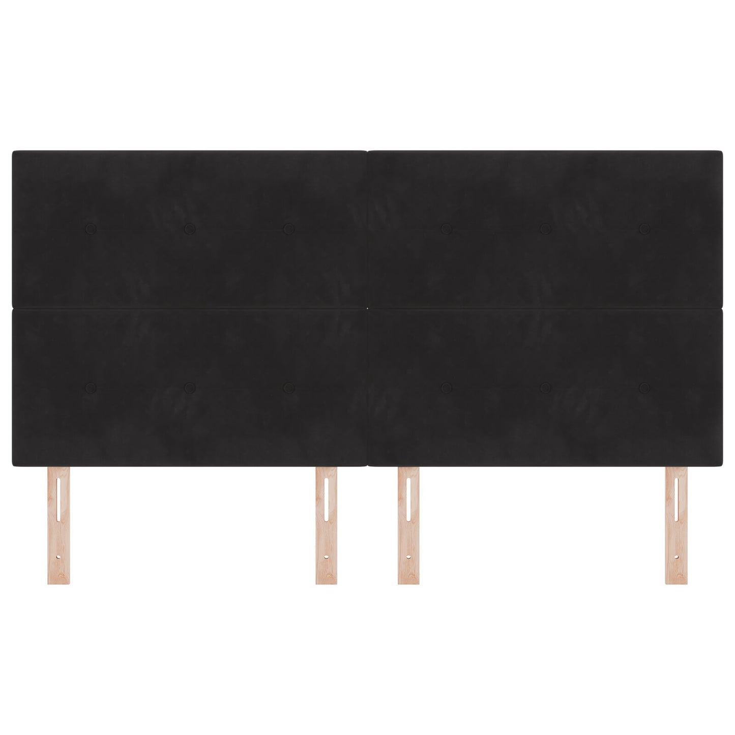 Hoofdbord Knopgestikt Fluweel Zwart 180 cm Hoog hoofdbord
