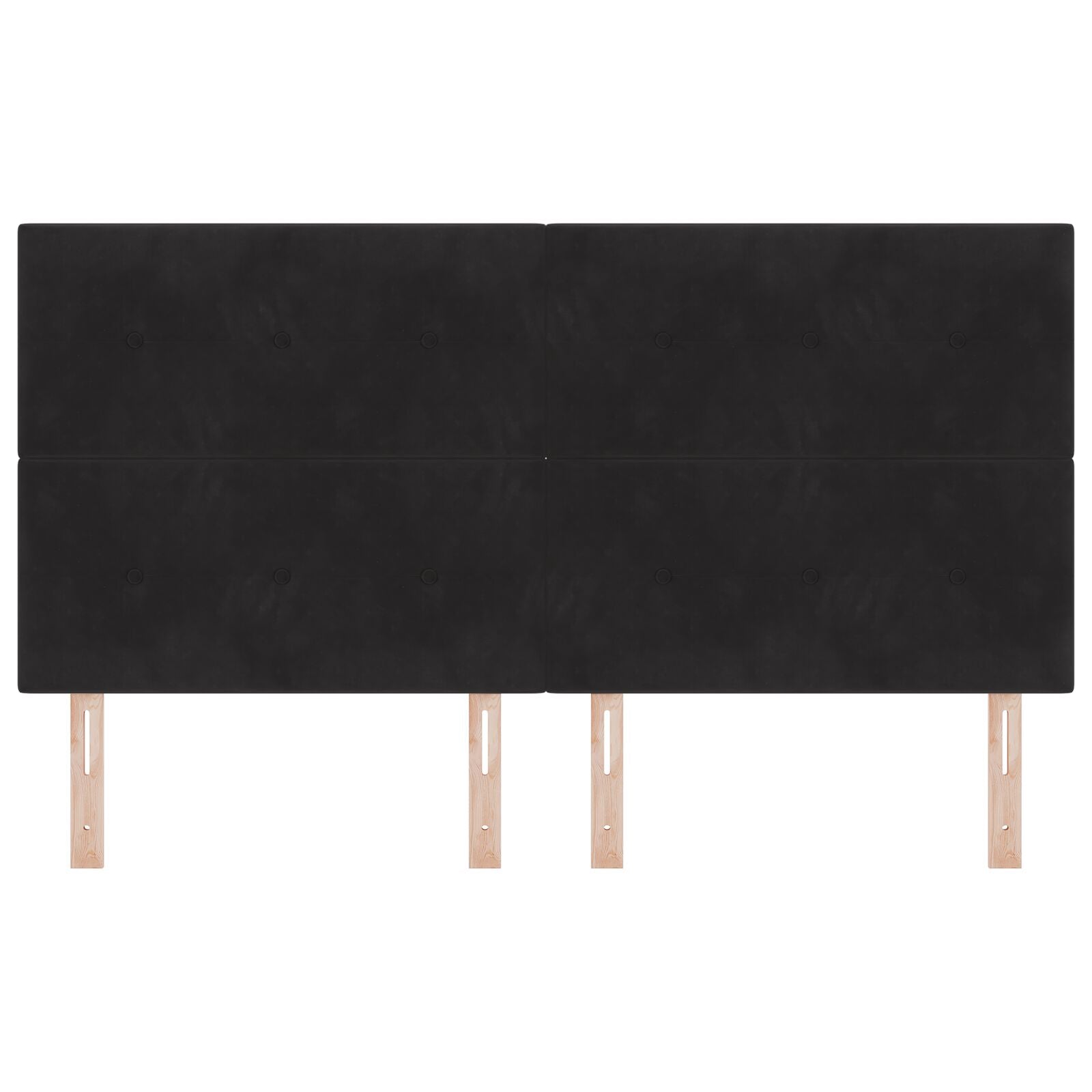 Hoofdbord Knopgestikt Fluweel Zwart 180 cm Hoog hoofdbord