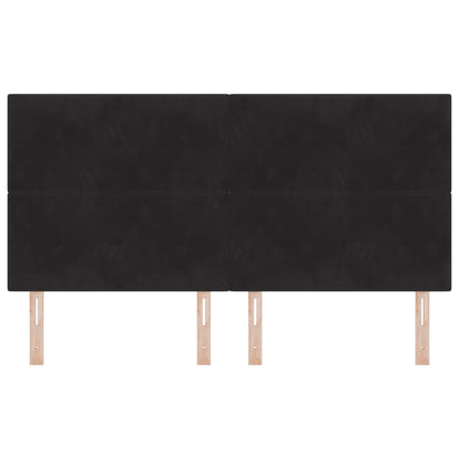 Hoofdbord Knopgestikt Fluweel Zwart 180 cm Hoog hoofdbord