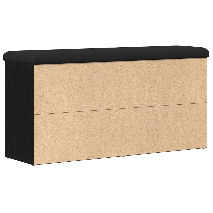 Opbergbank 100X30X48 Cm Engineered Wood 102 x 32 x 48 cm Zwart eiken