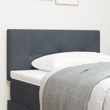 Hoofdbord Knopgequilt Velvet Donkergrijs 80 cm Laag Hoofdbord