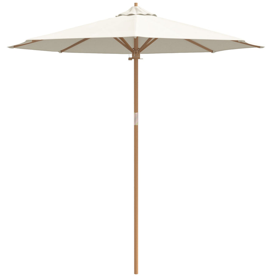 Tuinparasol 240X260 Cm Bamboe 240 x 240 x 260 cm Crème wit