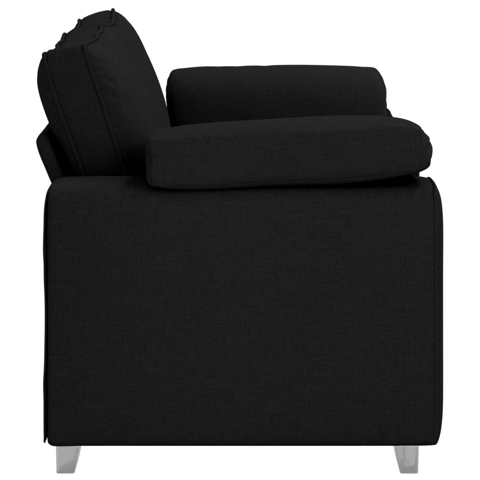 Love Seat Bank Stof Zwart 120 cm