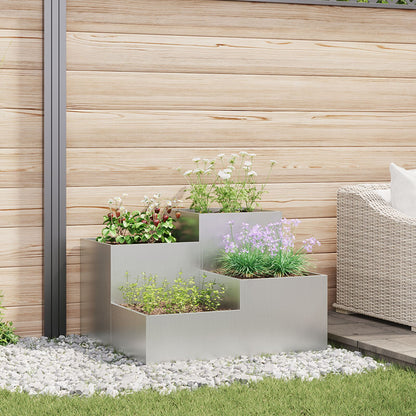 Tuinplantbak Gegalvaniseerd staal 100 x 100 x 60 cm