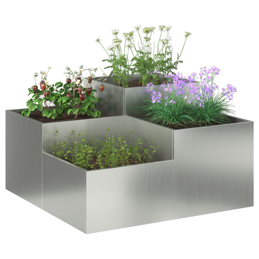 Tuinbak Gegalvaniseerd staal 100 x 100 x 48 cm