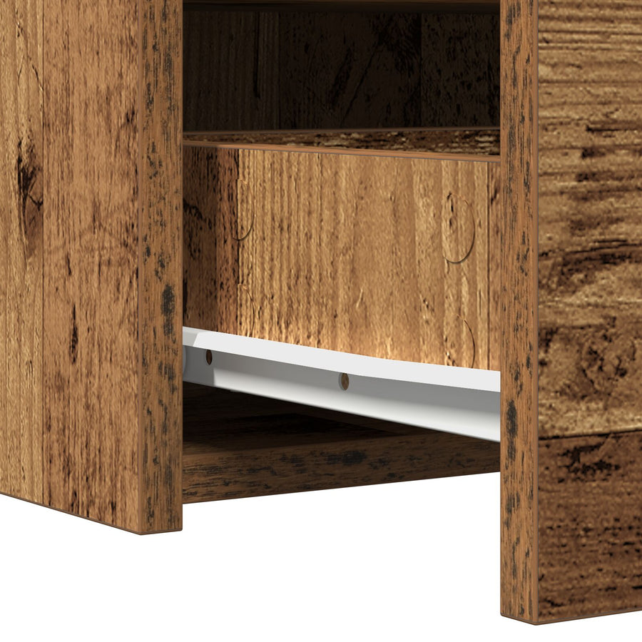 Wandkaptafel - Vintage Hout - 100 x 40 x 70 cm Oude hout zonder LED