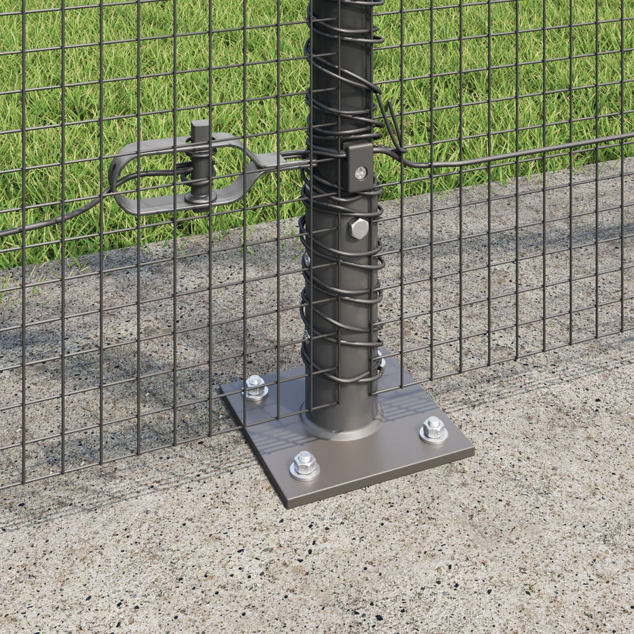 Gelast Draadhek Met 13 Flanged Posts Grijs 1,4X25 M Staal Gegalvaniseerd Staal