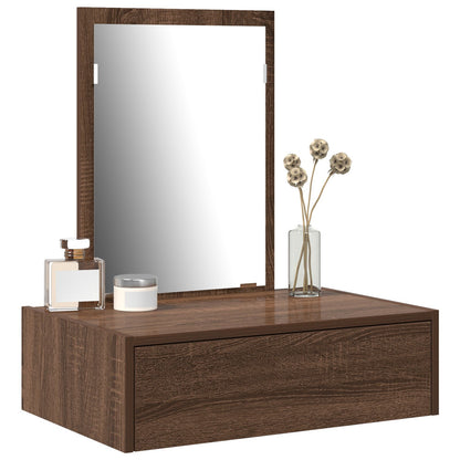 Wandkaptafel 60 x 40 x 70 cm Bruin eiken zonder LED