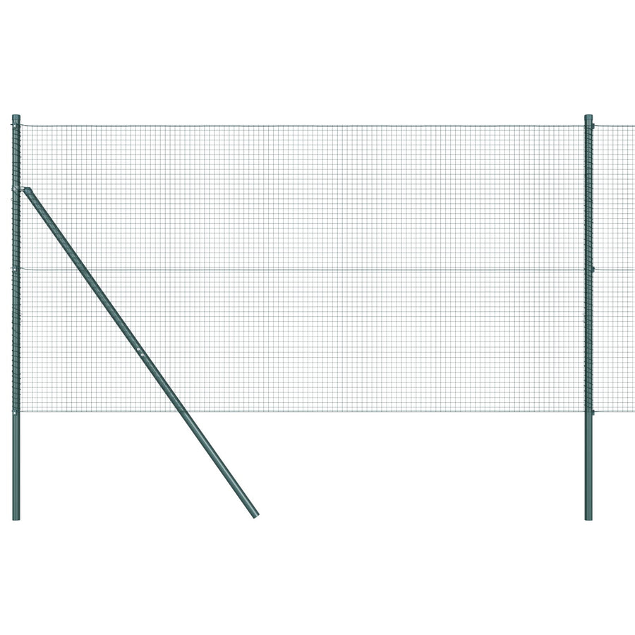 Hekpaal Set Set Van 2 Groen Gepoedercoat Staal 25 X 1 M Gegalvaniseerd Staal