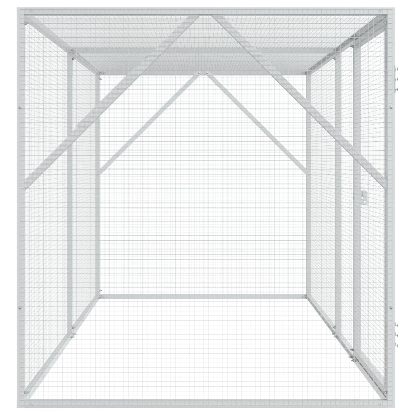Vogelvolière Antraciet Staal 102 x 208 x 108 cm