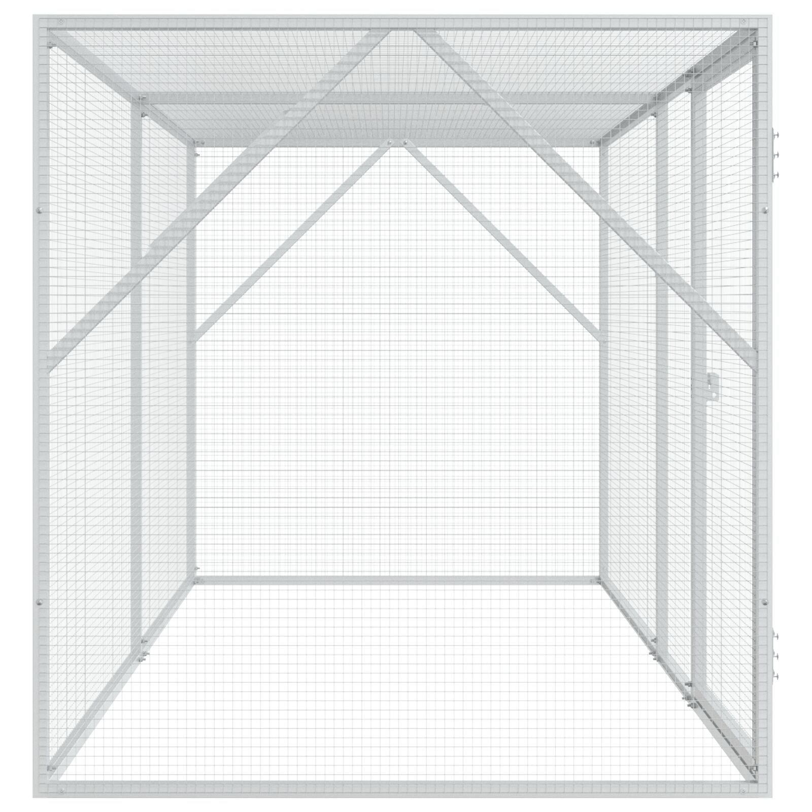Vogelvolière Antraciet Staal 102 x 208 x 108 cm