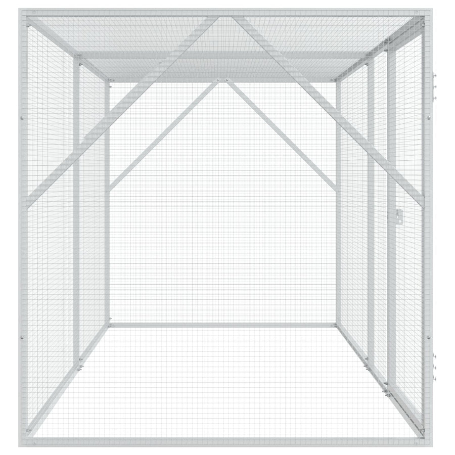 Vogelvolière Antraciet Staal 102 x 208 x 108 cm