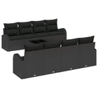 Tuin loungeset 7-delig antraciet polyrattan