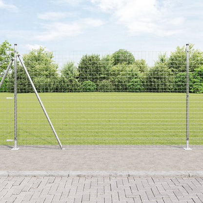 Fence Posts Set Van 52 3.2 X 3.2 X 88.5 Cm Gegalvaniseerd Staal 170 cm 26x betonnen post