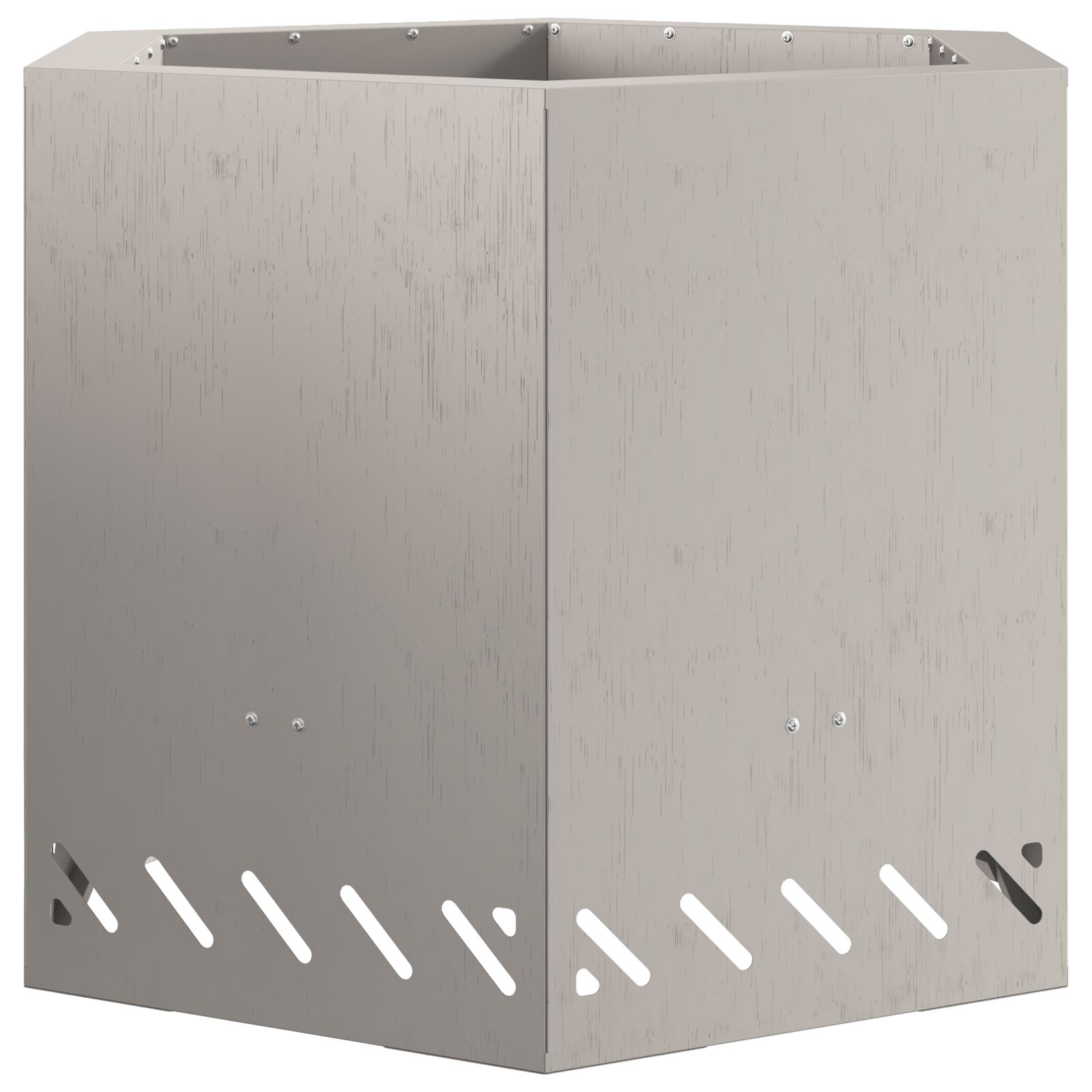 Rookloze Vuurkorf Hexagonaal Weerbestendig Staal 58 x 58 x 51 cm Verweerd staal/Bruin