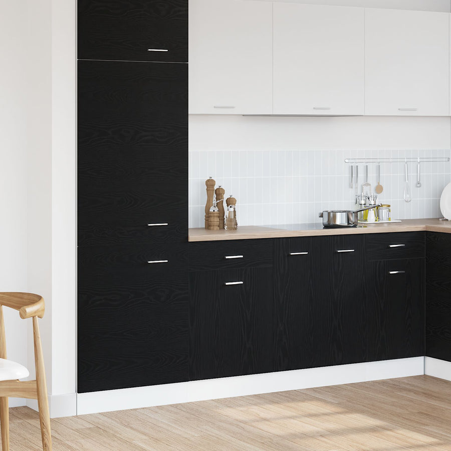 Zwarte Eiken Lade Kabinet - 50X46X81.5 Cm, Gemaakt Van Bewerkt Hout