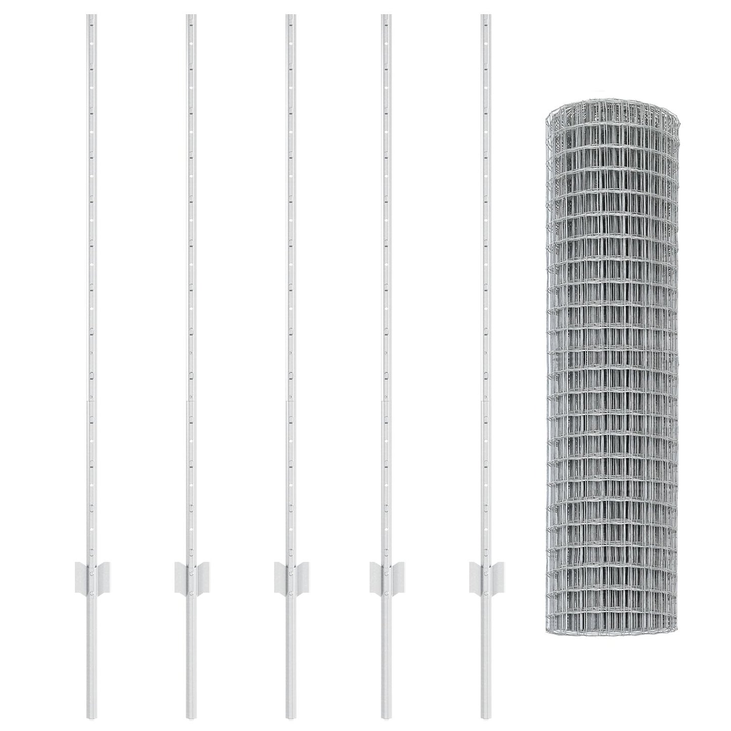 Tuinscherm Set Set Van 2 Gegalvaniseerd Staal 10 X 1,2 M Duurzaam