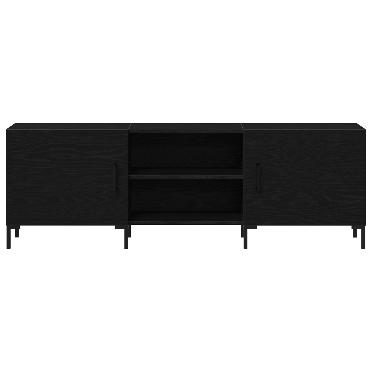 Tv-Meubel 150X30X50 Cm Engineered Hout Zwart eiken