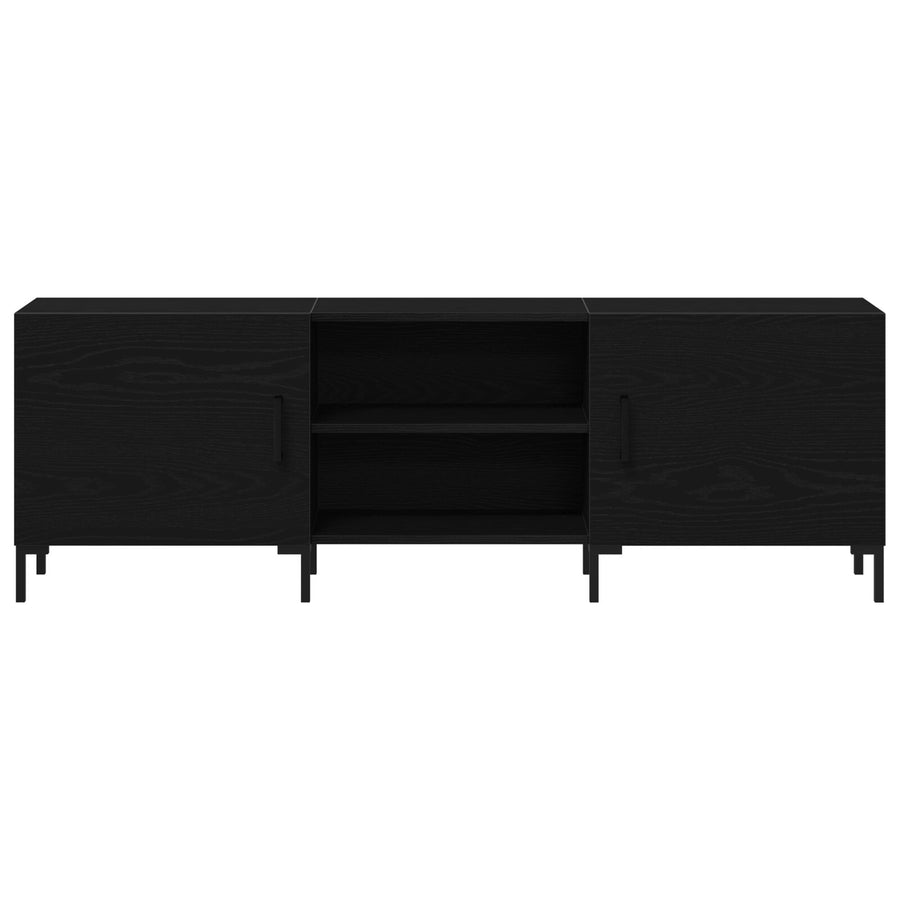Tv-Meubel 150X30X50 Cm Engineered Hout Zwart eiken