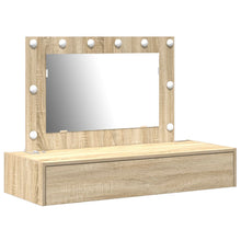 Wandgemonteerde Kaptafel Lichten In 100 x 40 x 70 cm Sonoma eiken met LED