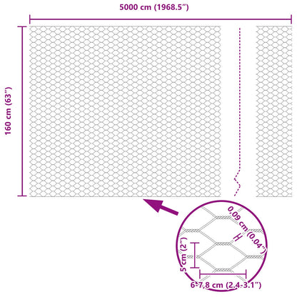 Omheining Palen 11 Stuks U-Kanaal Groen 160 Cm Staal,  Hexagonale Omheining Groen 1.6X50M Staal