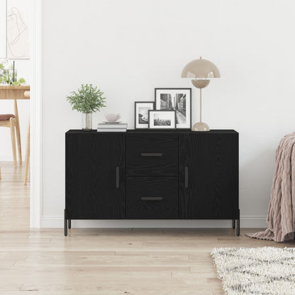 Dressoir Zwart Eiken 100X36X60 Cm Geengineerd Hout