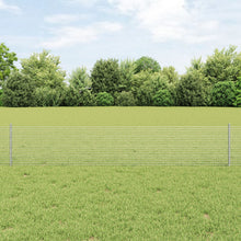 Gelaste Draadomheining Met 22 U-Paaltjes Zilver 0,4X50 M Staal