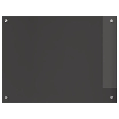 Keuken Achterwand In - 80X60X0.6 Cm Gehard Glas Donkergrijs 80 x 60 cm