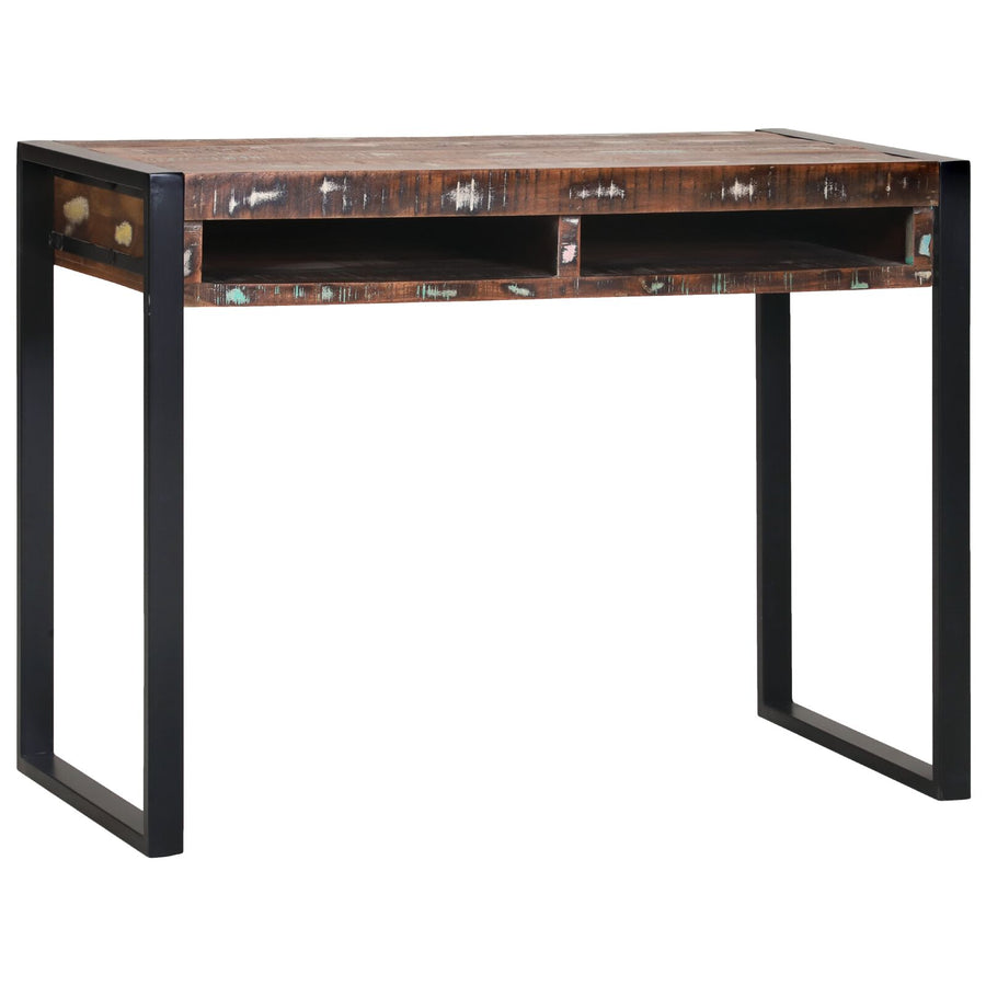 Kaptafel Met Spiegel Multicolor 100X50X75 Cm Massief Hout Gerecycled