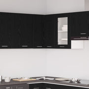 Hangkast 57x57x60 cm zwart eiken