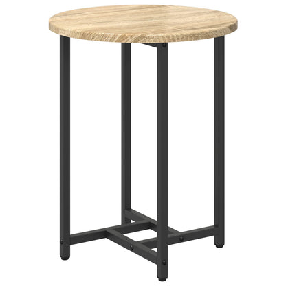 Bijzettafel 2 Stuks Geengineerd Hout En Metaal Sonoma eiken