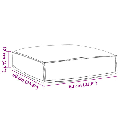 Pallet Kussen Voor Zitting 60X60X12 Cm Oxford Stof Loofpatroon