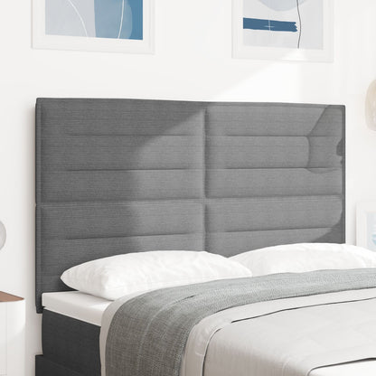 Hoofdbord Eenvoudig Design Corduroy Stof Lichtgrijs 160 cm Hoog hoofdbord