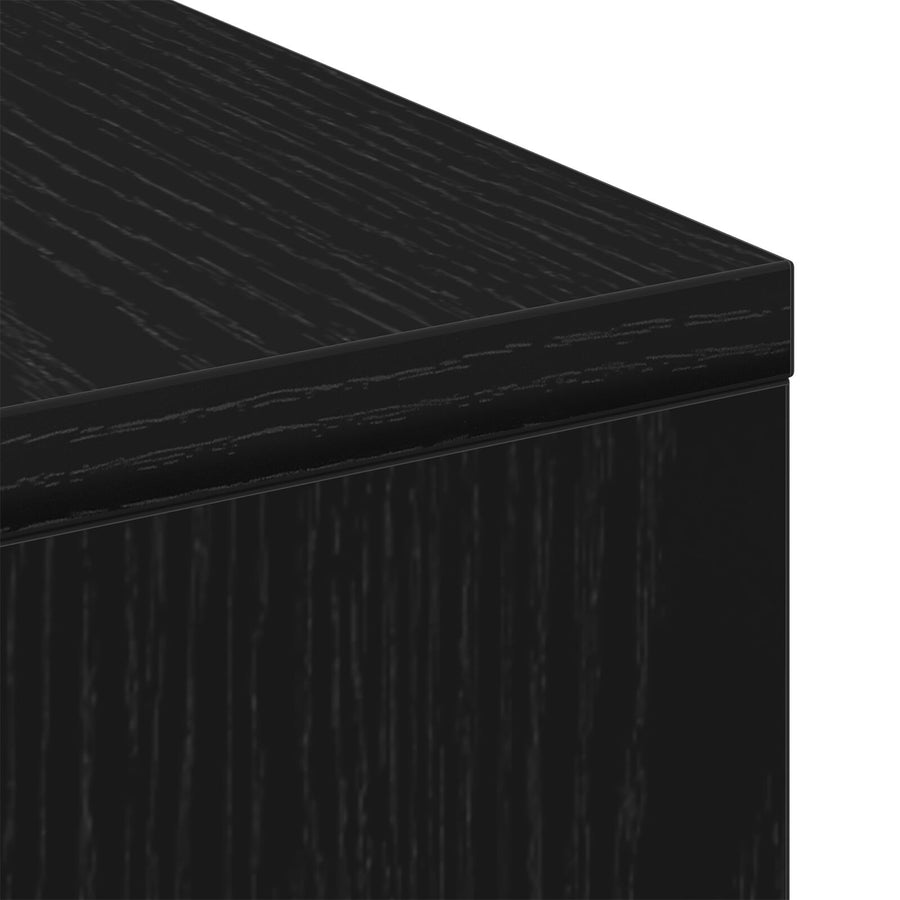 Salontafel Zwart Eiken 90X90X28 Cm Geengineerd Hout
