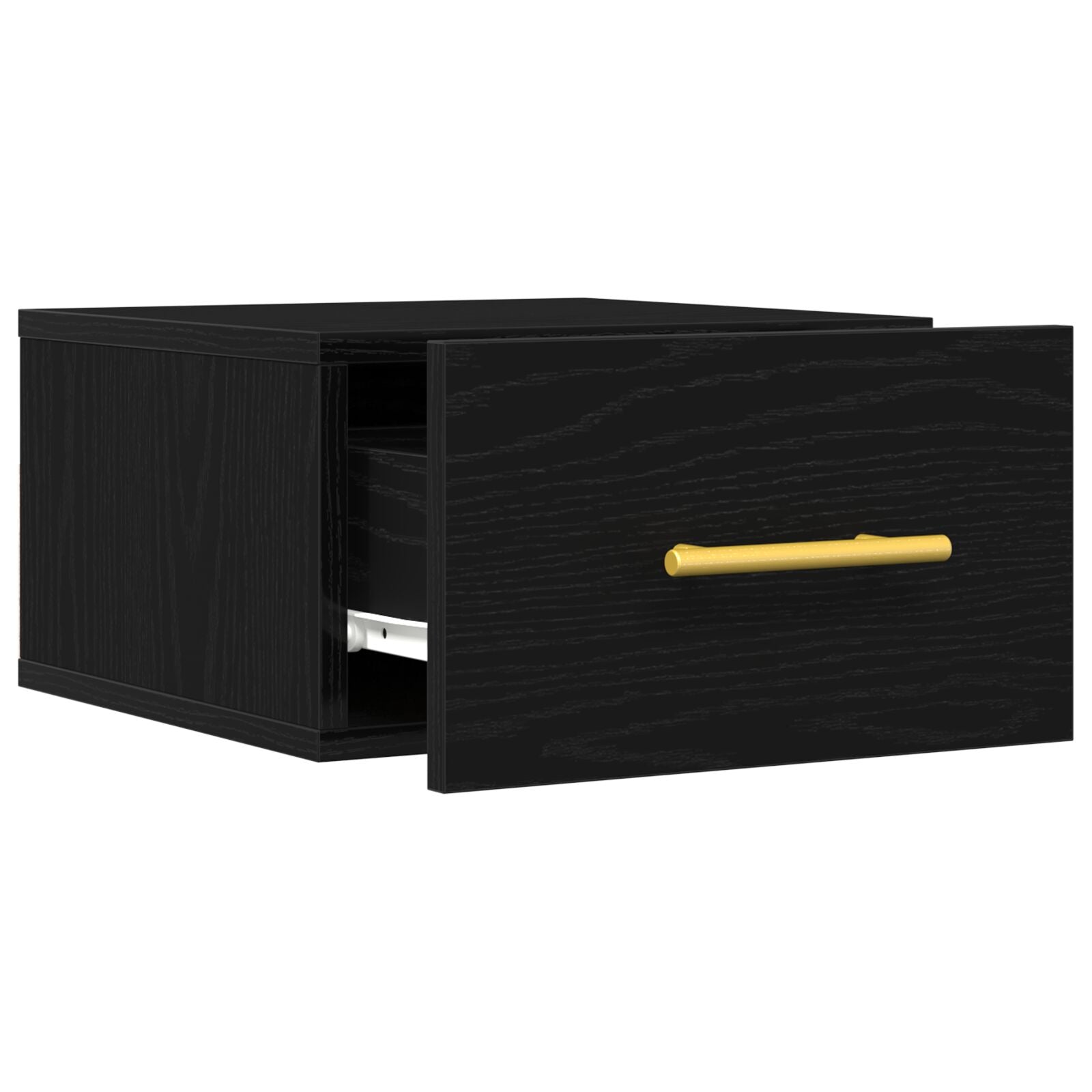 Nachtkastjes 2 Stuks Wandgemonteerd Zwart Eiken 35X35X20 Cm Zwart Eiken