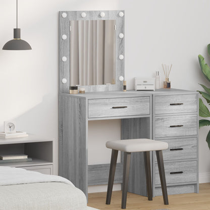Kaptafel Met Led Verlichting Grijs Sonoma 50 x 41 x 135 cm
