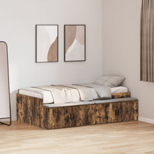 Opslagbed Gerookt Eiken 90X200 Cm