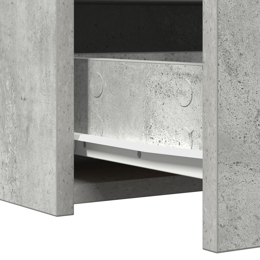 Wandkaptafel -Verlichting - 60 x 40 x 70 cm Beton grijs met LED