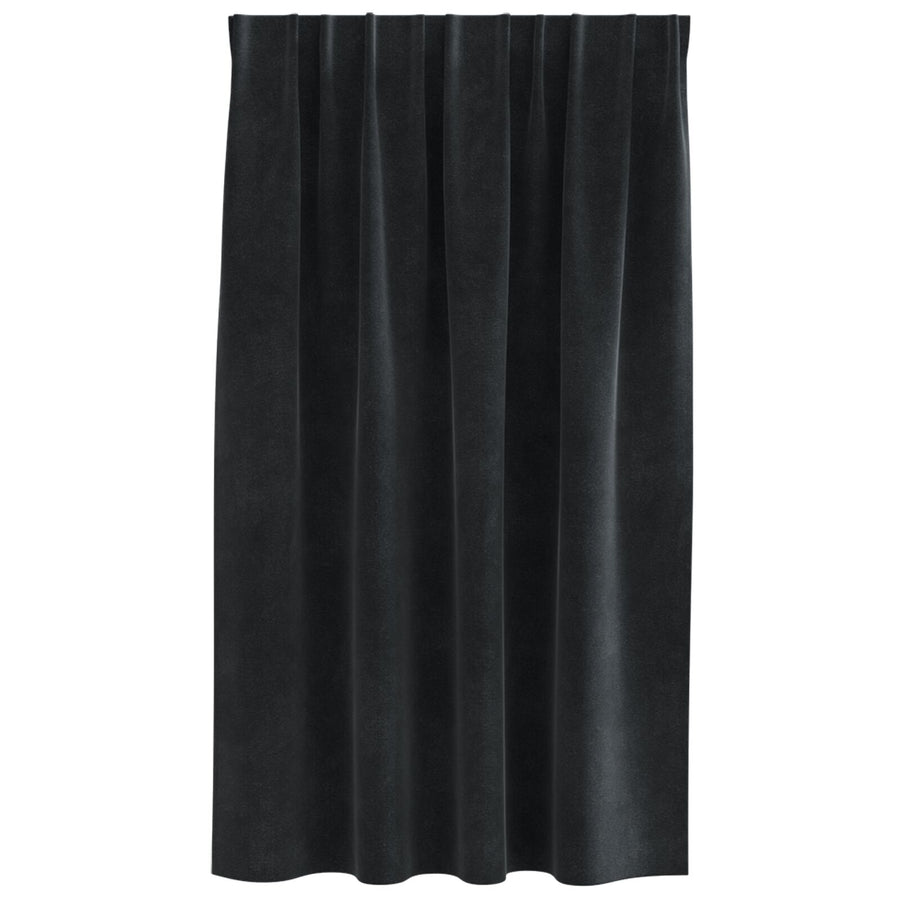 E Gordijnen Met Bovenband 2 Stuks Fluweel Zwart 140 x 140 cm met tape