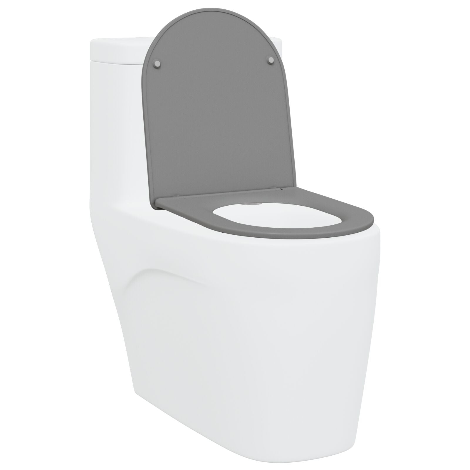 Snelsluittoiletzitting Met Zachte Sluiting Duroplast Grijs