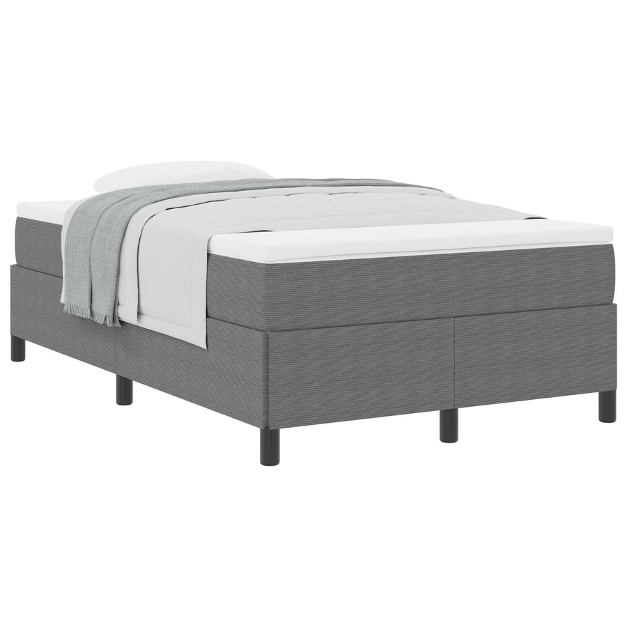 Bedframe Corduroy Stof Lichtgrijs 120 x 190 cm
