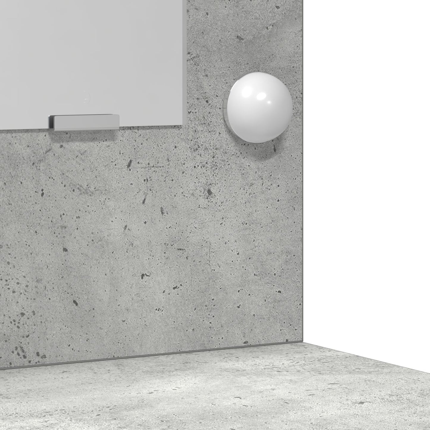 Make-Up Tafel Met Led Lichten In , Beton grijs 50 x 41 x 135 cm