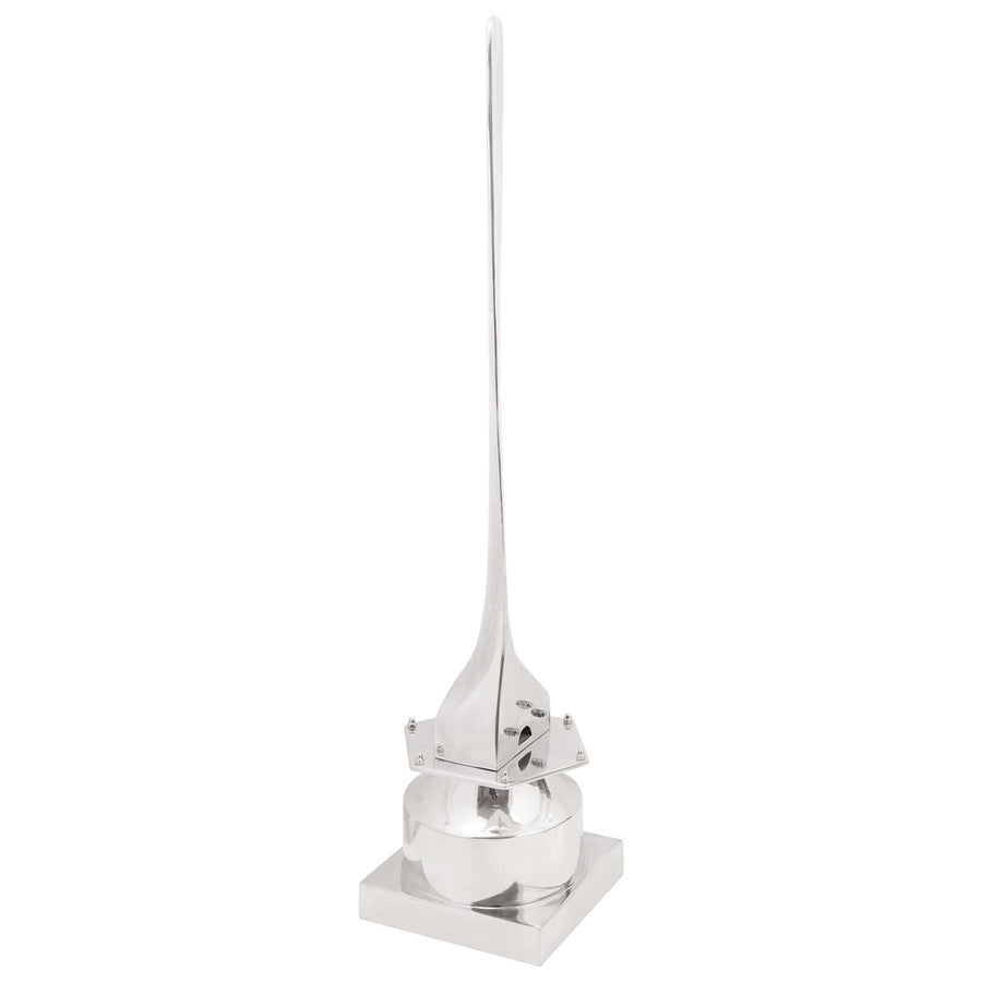 Beeld Zilver 26X26X110 Cm Aluminium Half Propeller