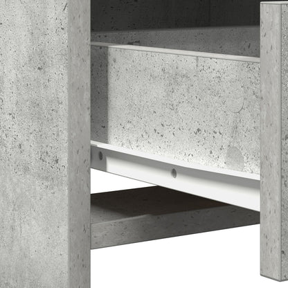 2-Delige Kaptafelset Met Led Licht Beton Grijs Gerecycled Hout