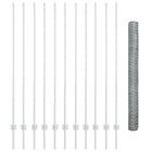 Hekwerk set 2x 25 x 1,5 m staal zilver